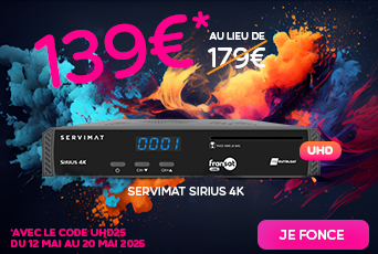 SERVIMAT SIRIUS 4K au prix de 139€ au lieu de 179€