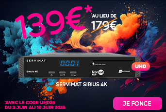 SERVIMAT SIRIUS 4K au prix de 139€ au lieu de 179€