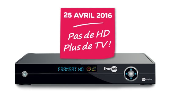 Fransat assure la diffusion HD SD au 25/04/2016