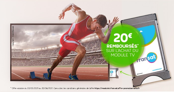 Offre de remboursement de 20 euros sur le Module TV FRANSAT