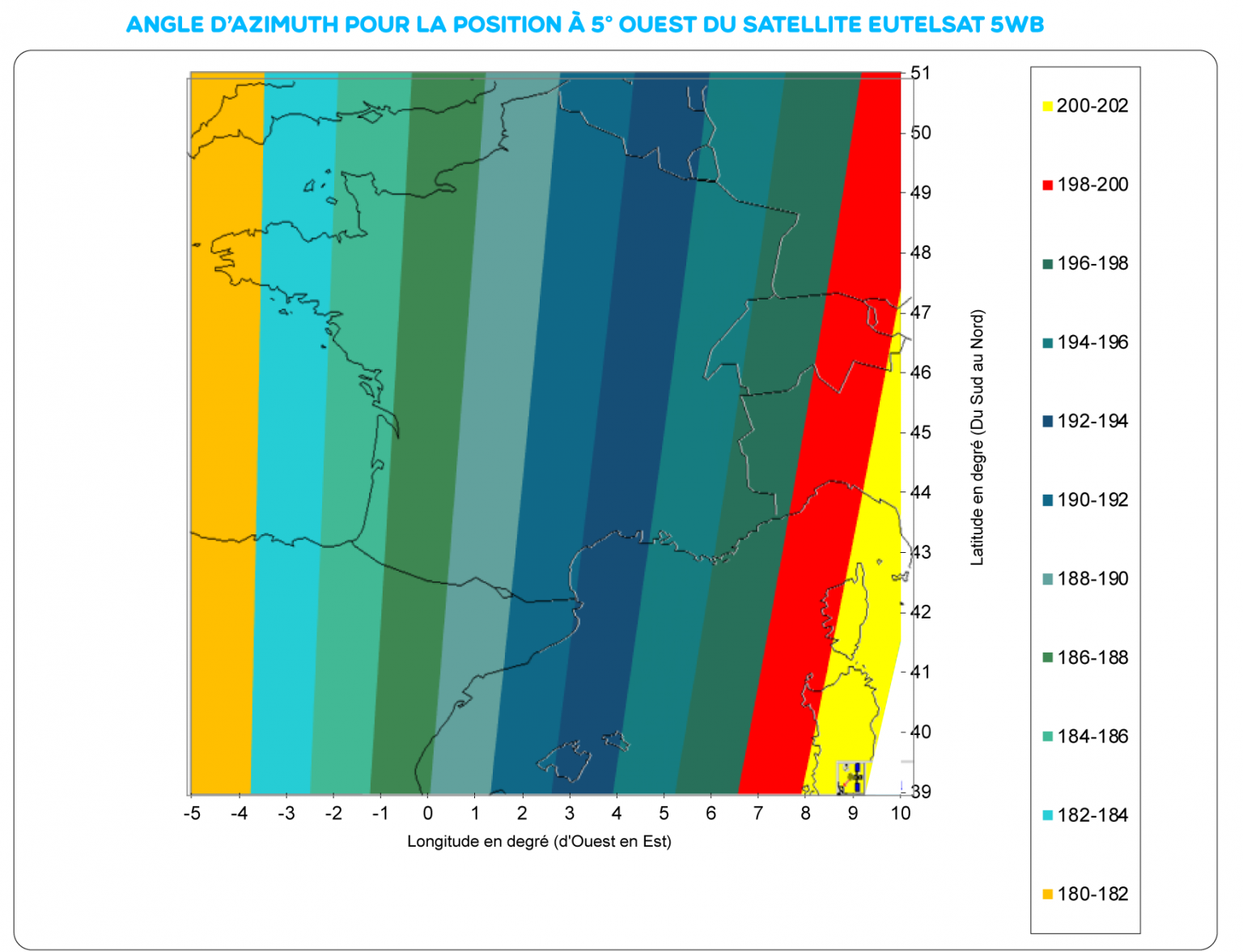 Quelle est la zone de couverture du satellite E5WB ? Fransat