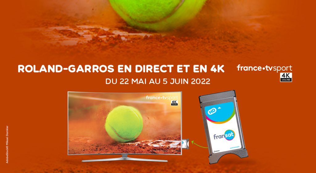 Roland-Garros 2022 en 4K-UHD sur FRANSAT