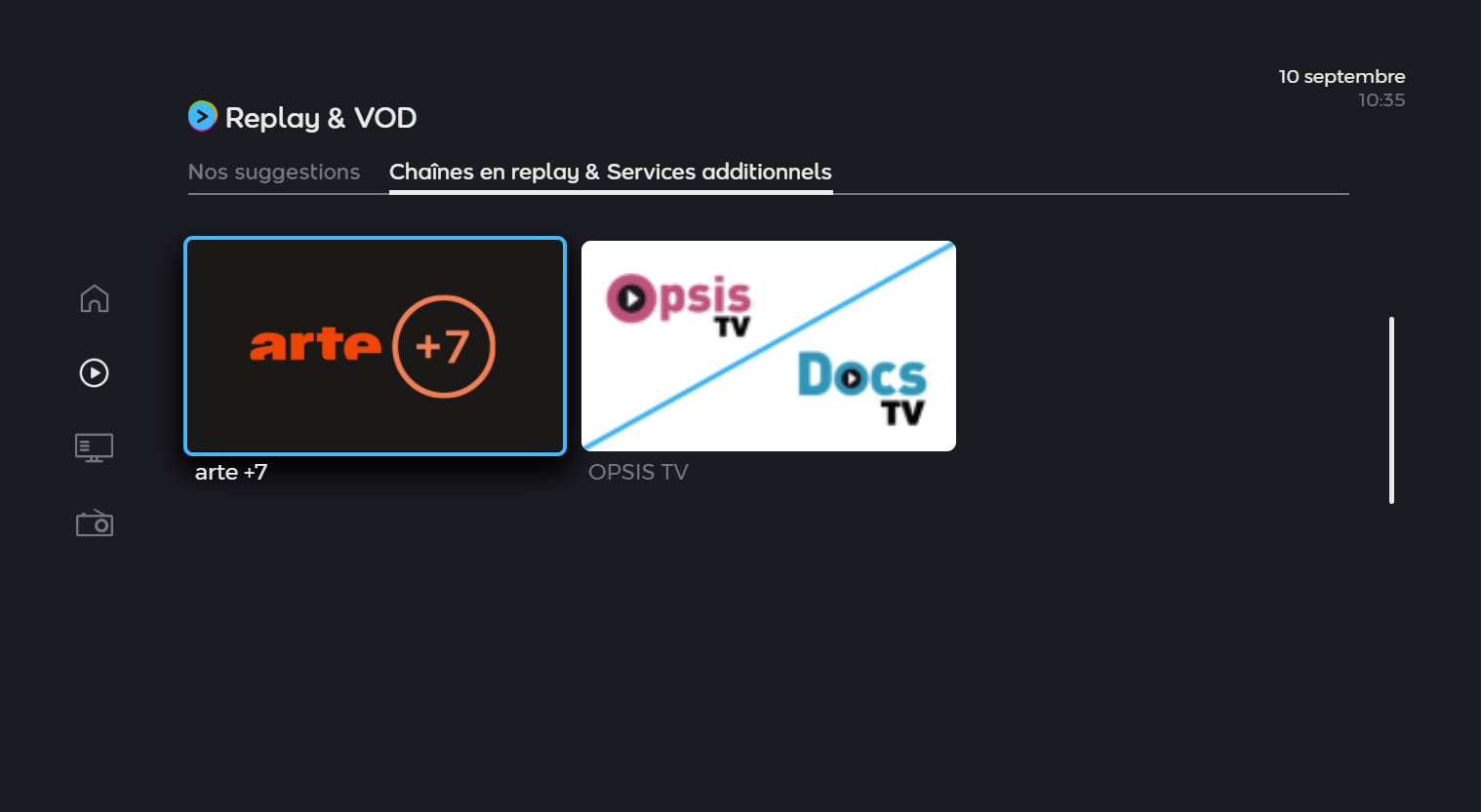 Services VOD supplémentaires²
